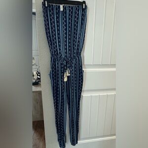 Stylish Blue Patterned Jumpsuit